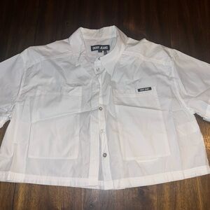 DKNYC White Crop Top